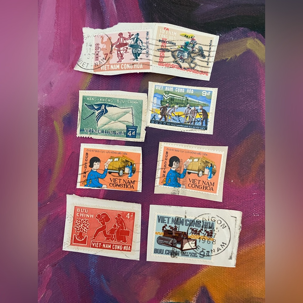 VINTAGE VIETNAM POSTAGE STAMPS 1968